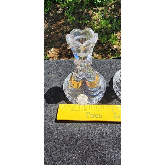 Anna Hutte Bleikristall Candlestick Lead Crystal Made in Germany set of 2 - Picture 6 of 6